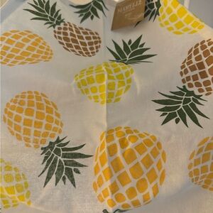 Pineapple Print White apron